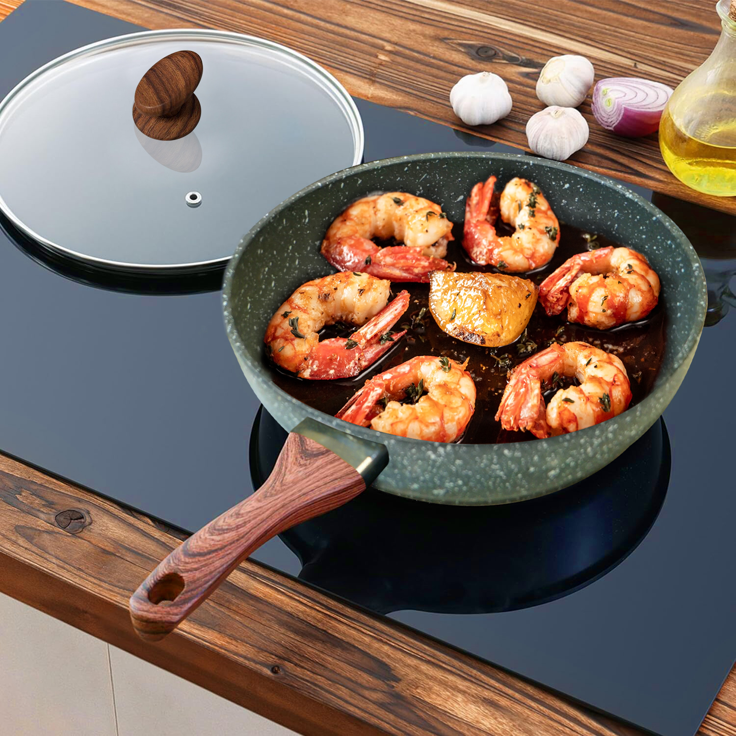 28cm frying pan with lid