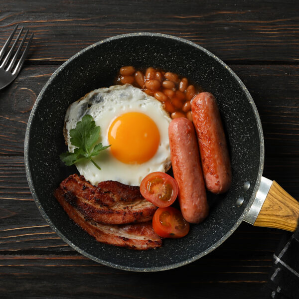 28cm Nonstick Frying Pan With Lid – Heavy-Duty Induction Safe