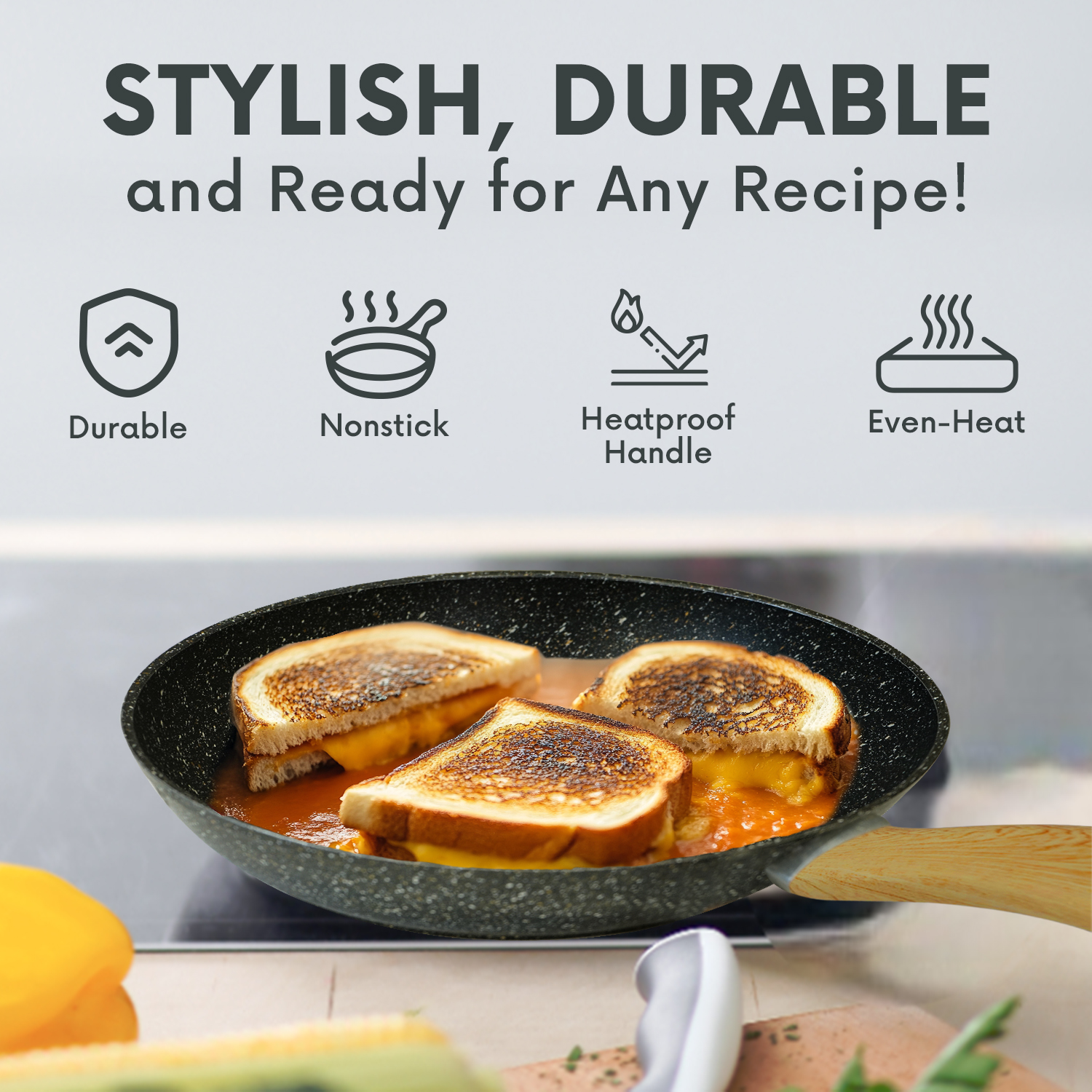 28cm Nonstick Frying Pan – Durable Induction Compatible Pan