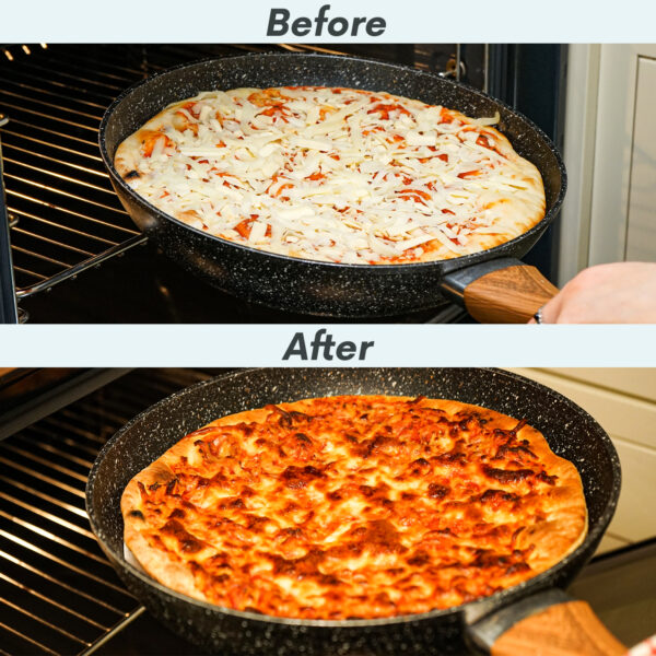 AEX Non-stick Copper Frying Pan with Wooden Handles