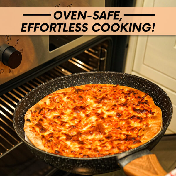 24cm Nonstick Frying Pan With Lid – Oven-Safe, Ergonomic Handle