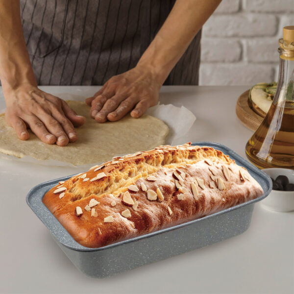 Grey Bread Baking Pan 1.2L – Heavy Duty Nonstick Loaf Tin