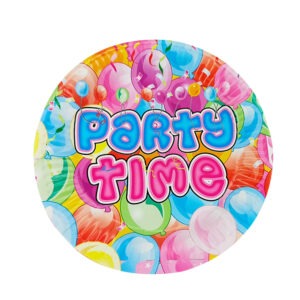 Party Pink Plates – 23cm Party Time Disposable Paper Plates
