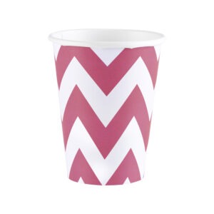 Pink Cups – 30 Pack 7oz Zigzag Paper Party Cups