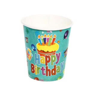 Green Cups – 30 Pack Happy Birthday Paper Party Cups
