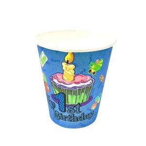 Blue Party Cups – 30X 7oz My First Birthday Paper Cups