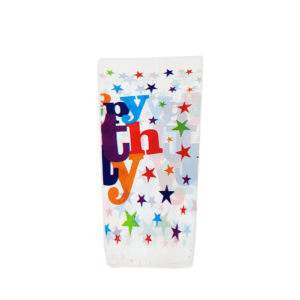 AEX White Happy Birthday PVC Plastic Tablecloth