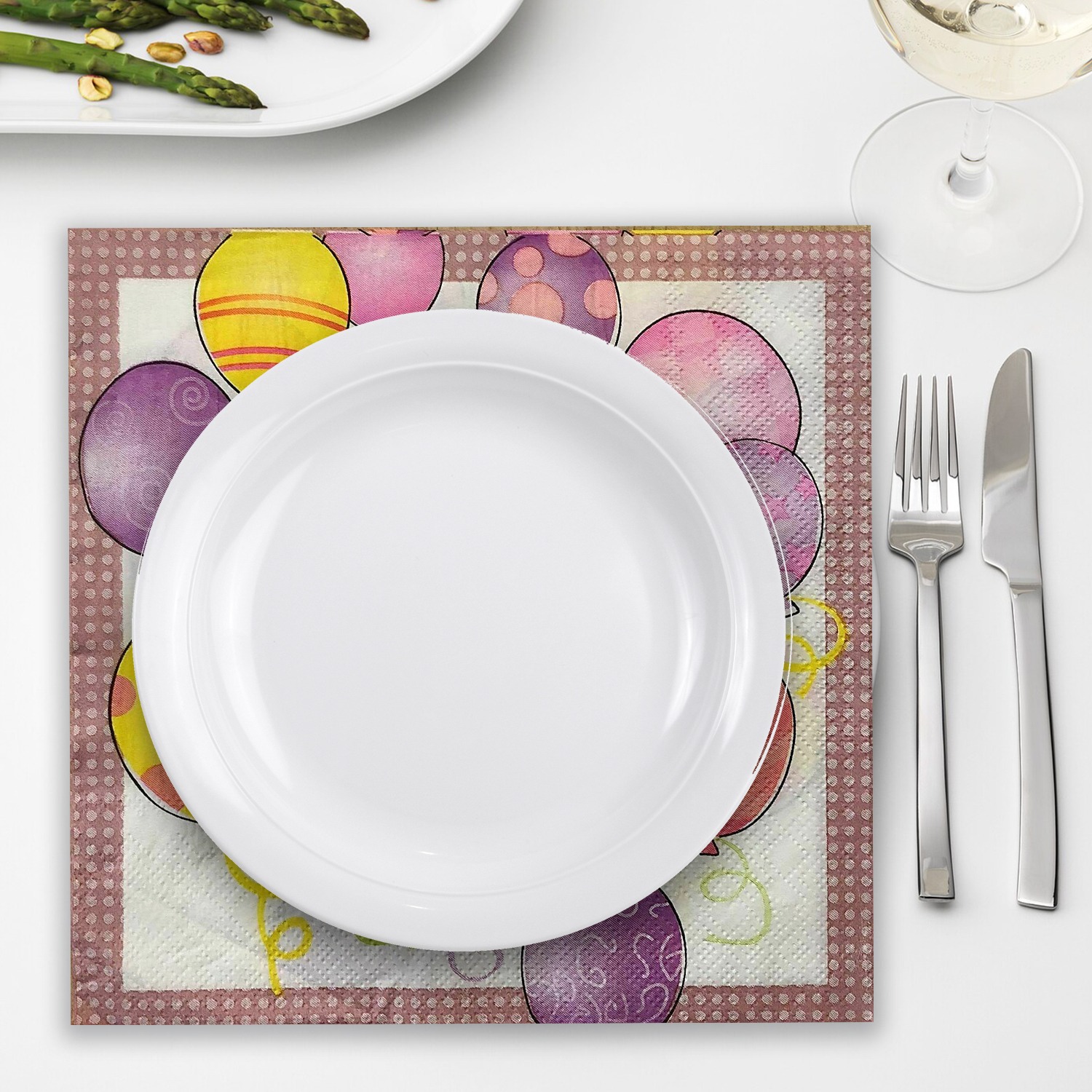 Pink Napkins for Party – 10x 2-Ply 1st Birthday Paper Serviettes