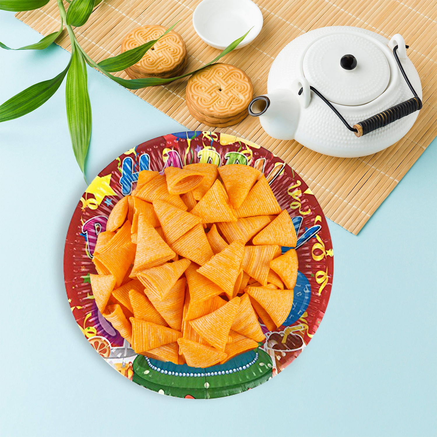 23cm Red Happy Birthday Cake Paper Plates – Disposable Partyware