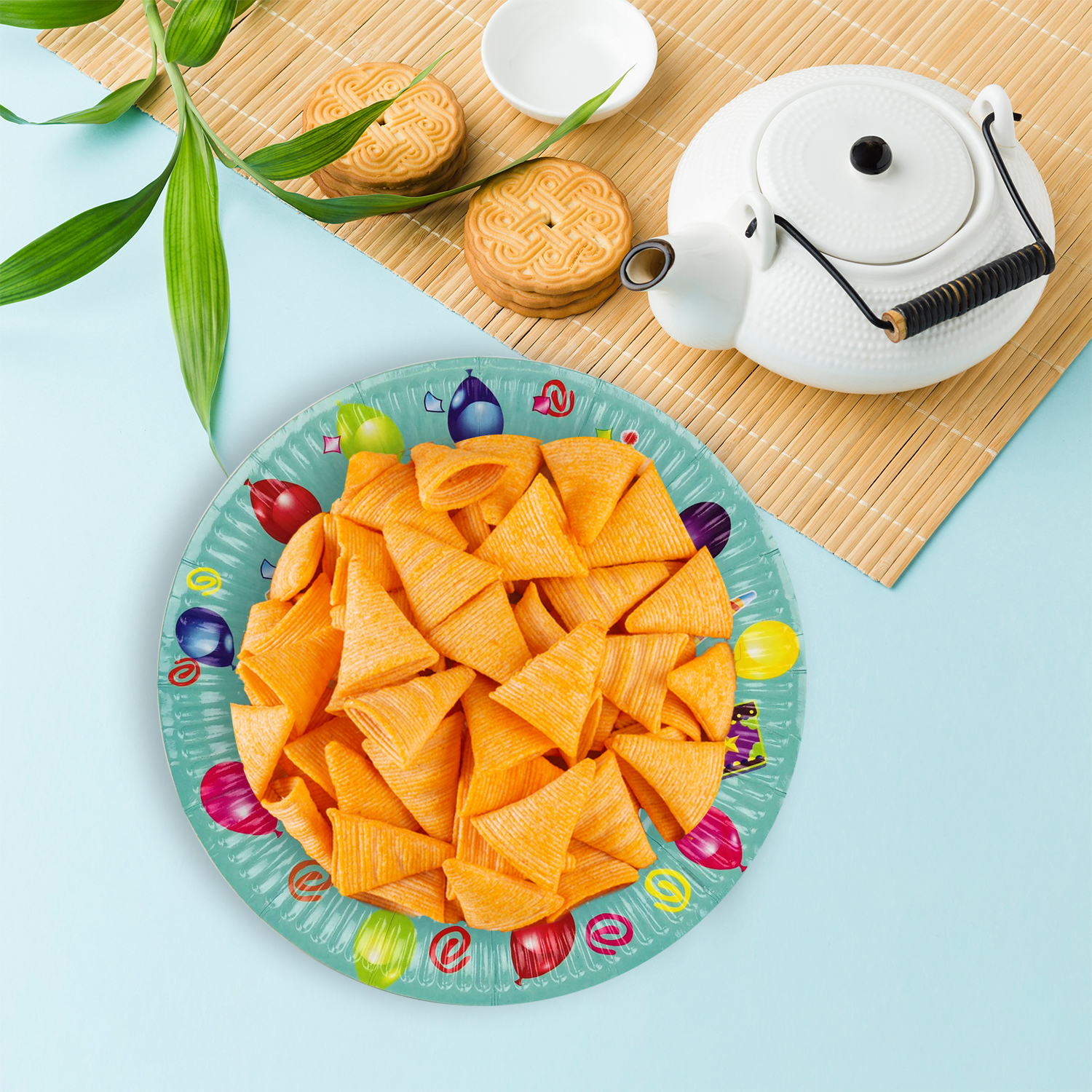 Green Happy Birthday Cake Paper Plates – 23cm Disposable Partyware