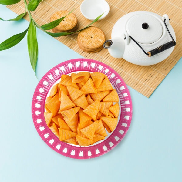 Pink Party Plates – 23cm “İlk Dişim” Disposable Baby Plates