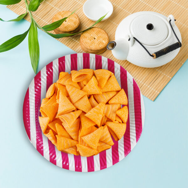 Pink Stripes Disposable Paper Plates – 7 Inch Party Set