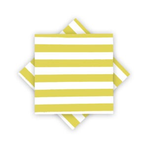 20X Blue Paper Napkins 2 Ply Disposable Stripes for Parties