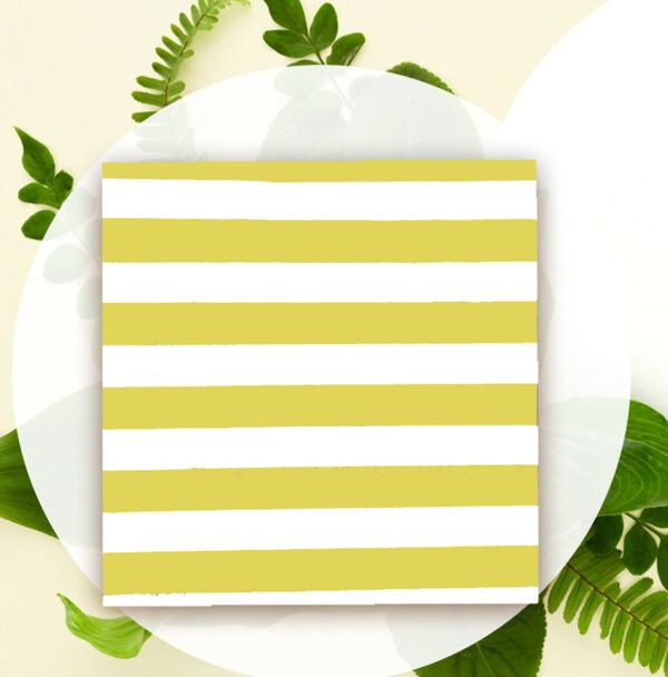 20X Blue Paper Napkins 2 Ply Disposable Stripes for Parties