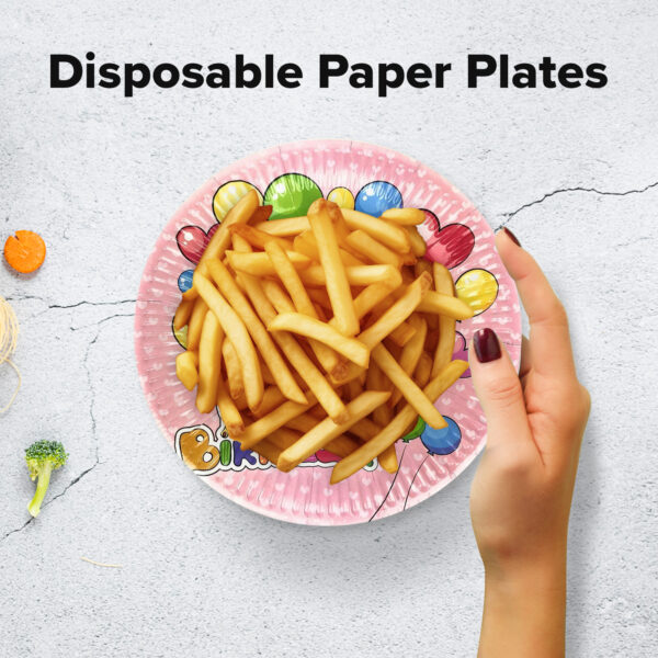 Pink Plates Paper – Heart Design 23cm Disposable Birthday Party