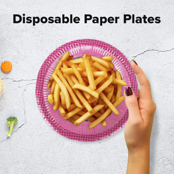 Paper Plate Pink – 23cm Baby Shower Disposable Party Plates