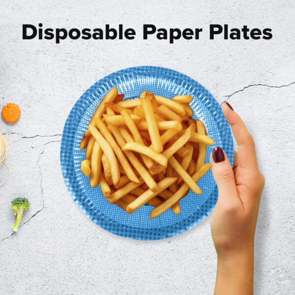 Blue Paper Plate – 23cm Baby Shower Disposable Party Plates