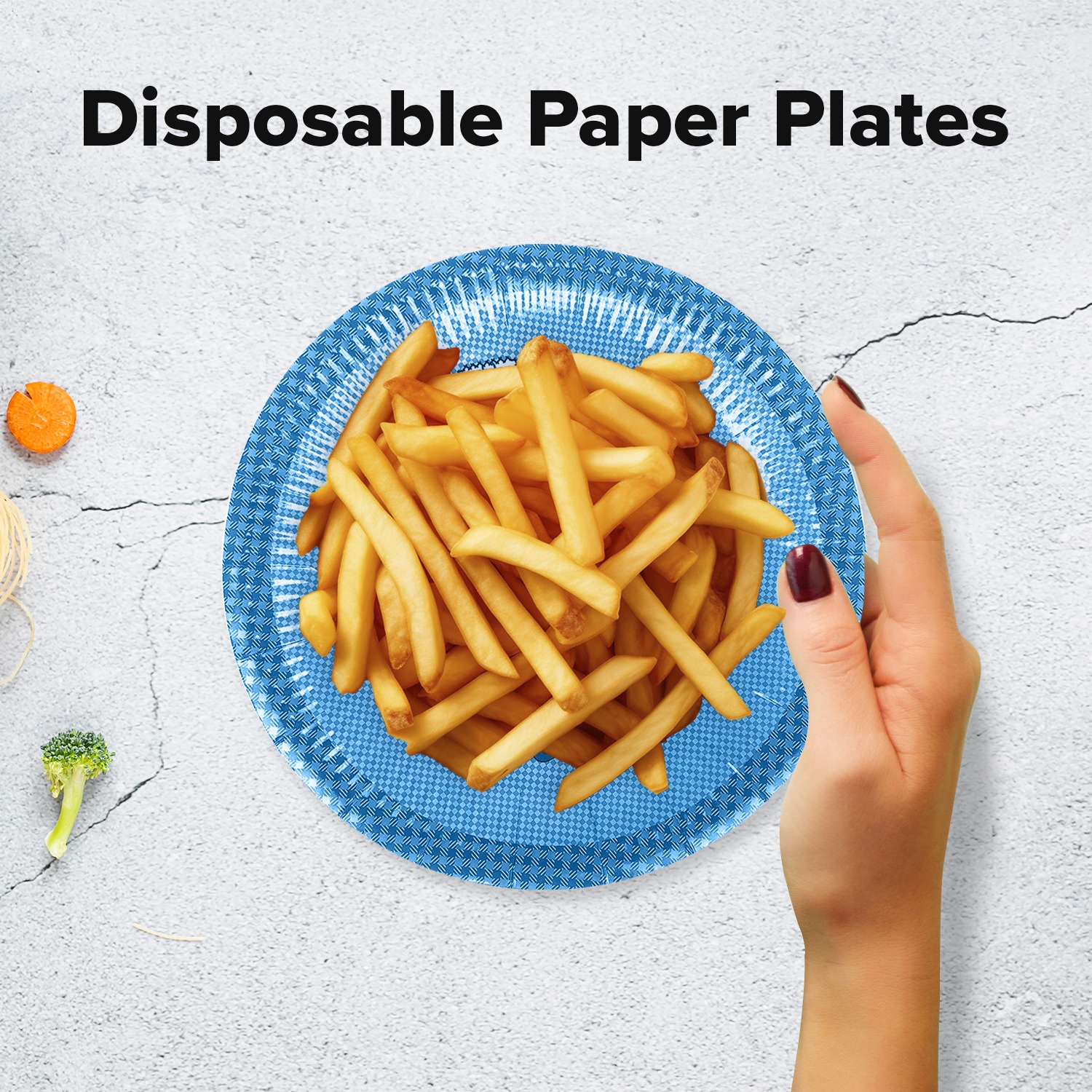 Blue Paper Plate – 23cm Baby Shower Disposable Party Plates