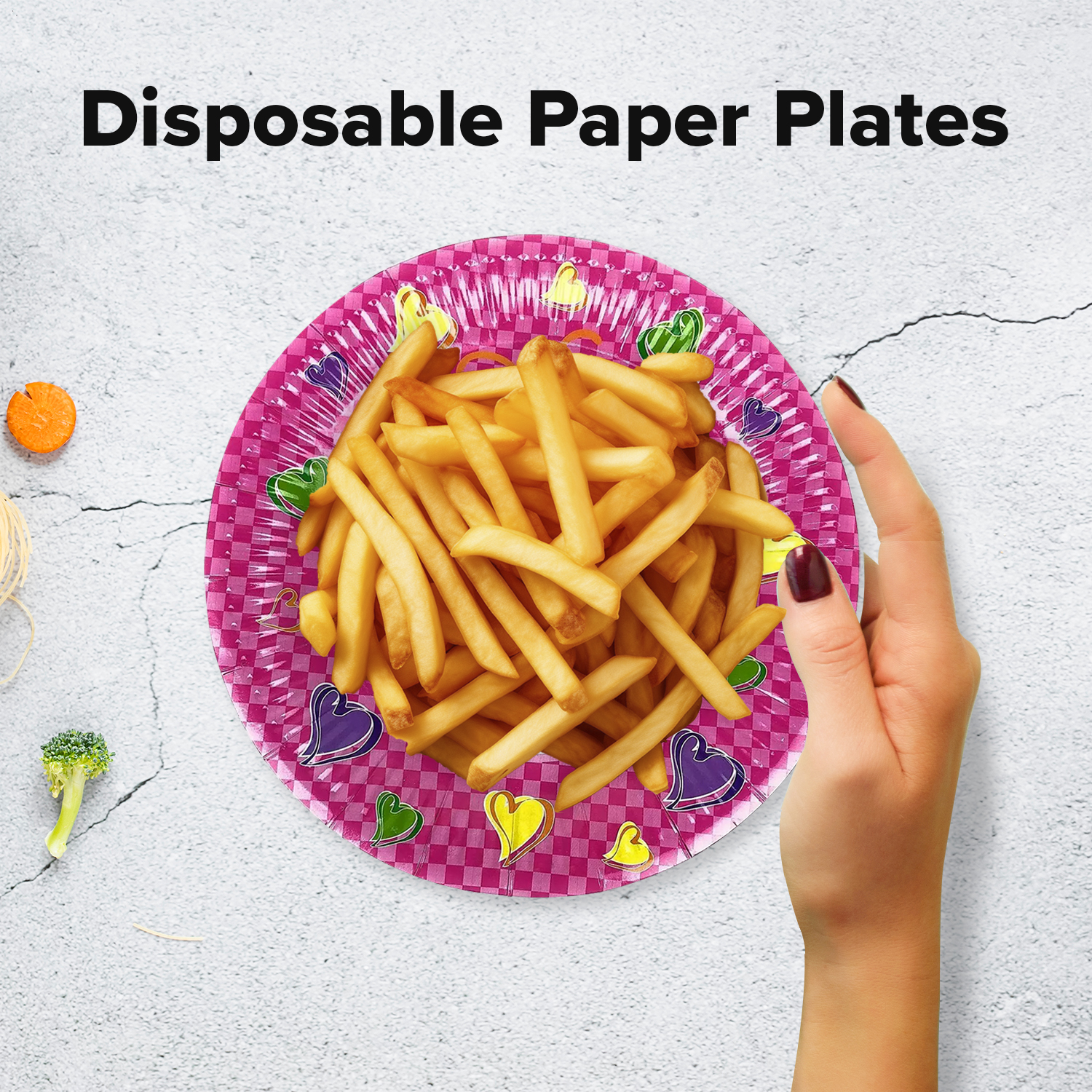 Paper Plates Pink – 23cm “It’s A Girl” Disposable Baby Plates