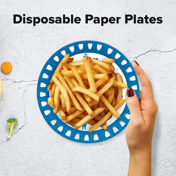 Blue Paper Plate – 23cm “İlk Dişim” Disposable Baby Plates