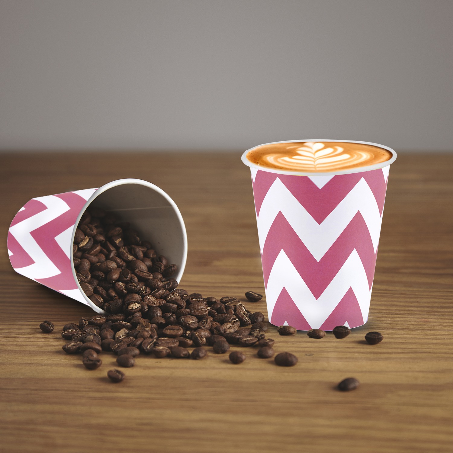 Pink Cups – 30 Pack 7oz Zigzag Paper Party Cups