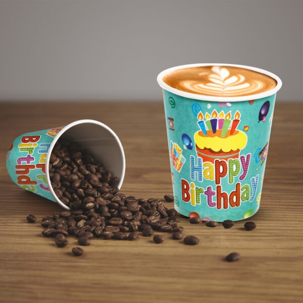 Green Cups – 30 Pack Happy Birthday Paper Party Cups