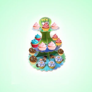 3 Tier Cupcake Stand – Ben 10 Cardboard Party Display