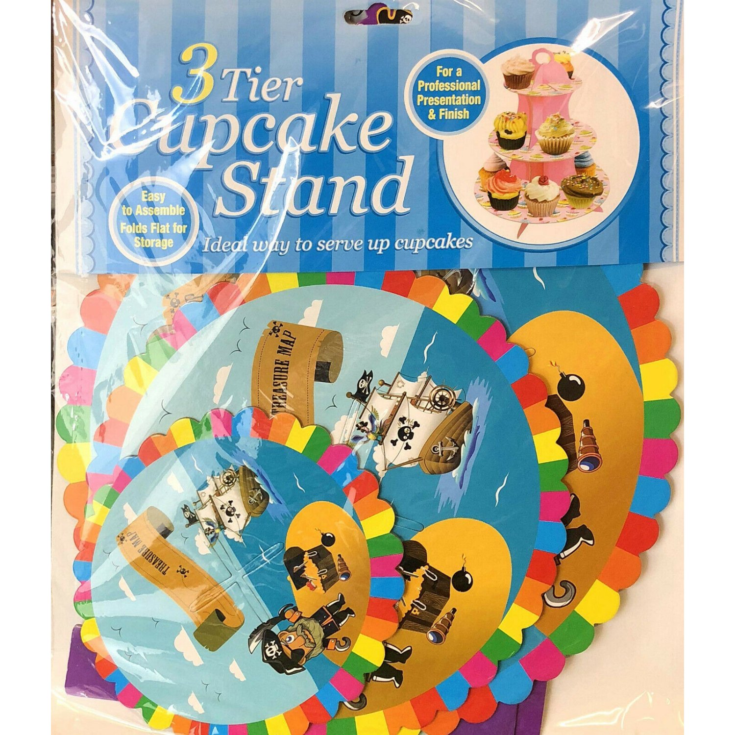 Best 3 Tier Cake Stand Cardboard – Pirate-Themed Cupcake Display