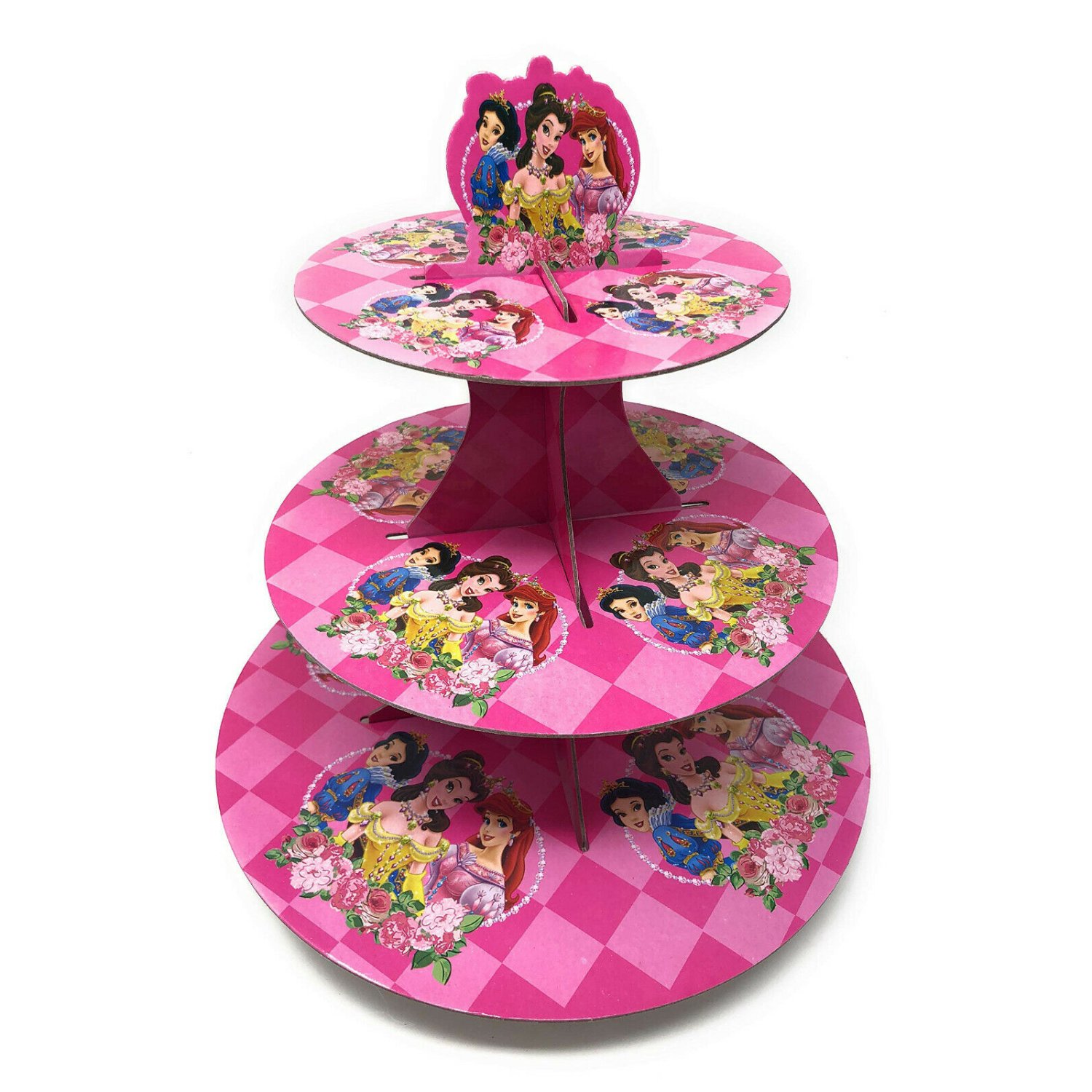Cup Cake Stand Cardboard – 3 Tier Princesses Display Tower