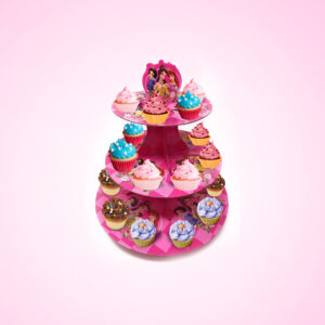 Cup Cake Stand Cardboard – 3 Tier Princesses Display Tower