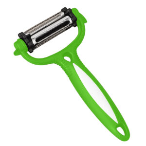 Neon Green 3-in-1 Vegetable Peeler – Rotating Multi-Blade Kitchen Tool