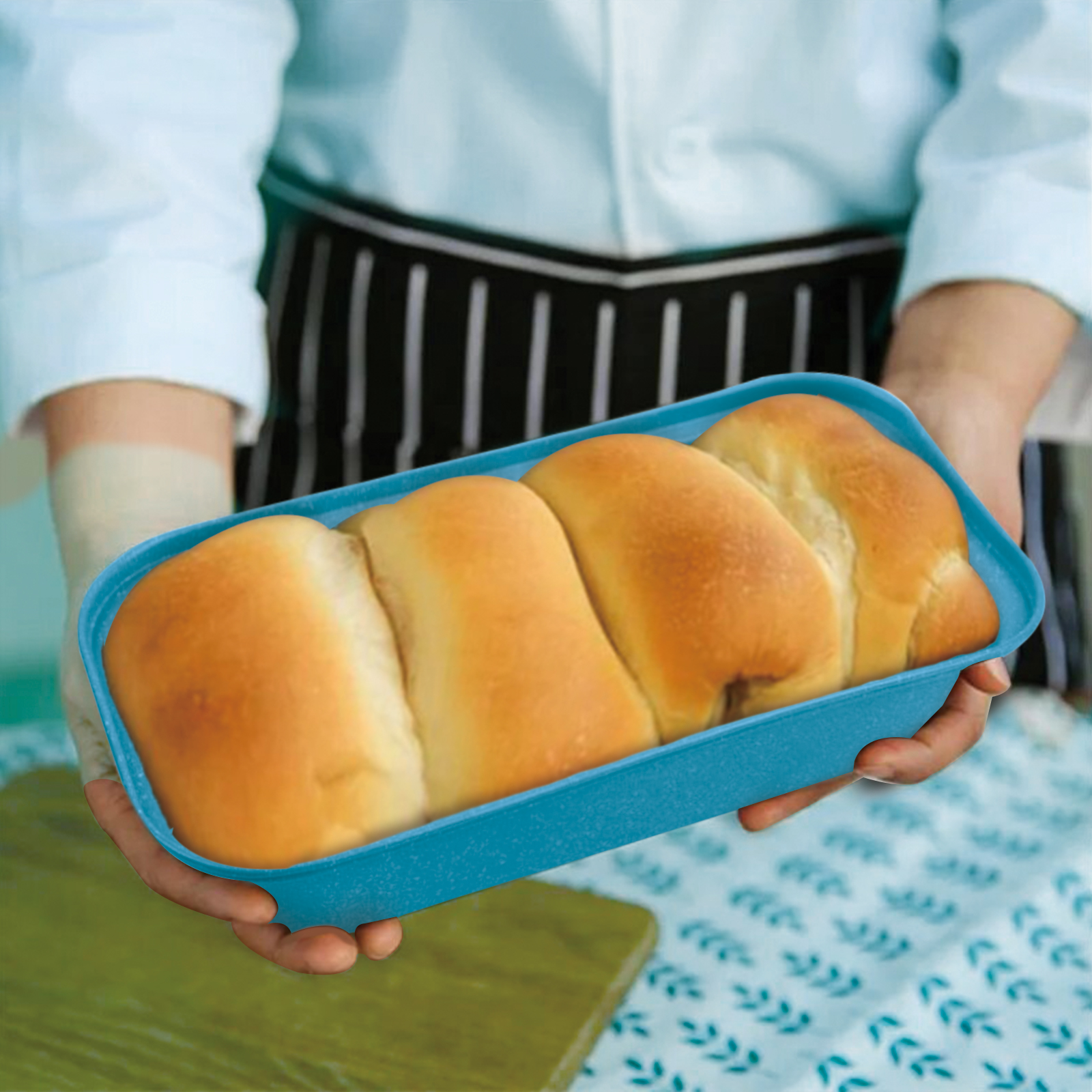 Blue Baking Tray 1.2L – Heavy Duty Rectangle Loaf & Cake Pan
