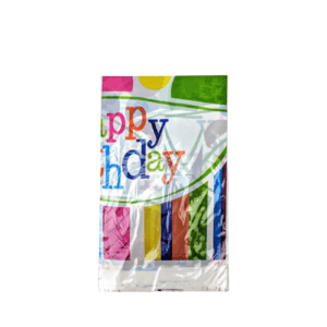 AEX Multicolour Line Happy Birthday Plastic Table Covers