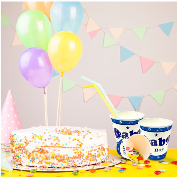 Blue Party Cup – 30X 7oz It’s A Baby Boy Paper Cups