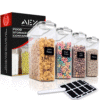 4pcs Cereal Container Set – Airtight Plastic Food Storage