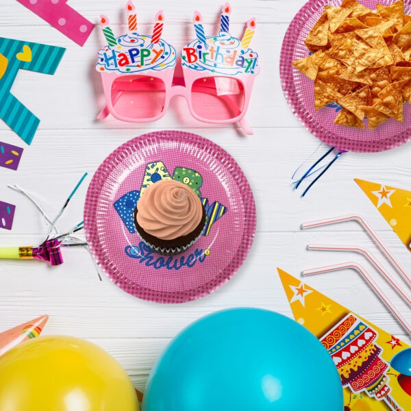 Paper Plate Pink – 23cm Baby Shower Disposable Party Plates