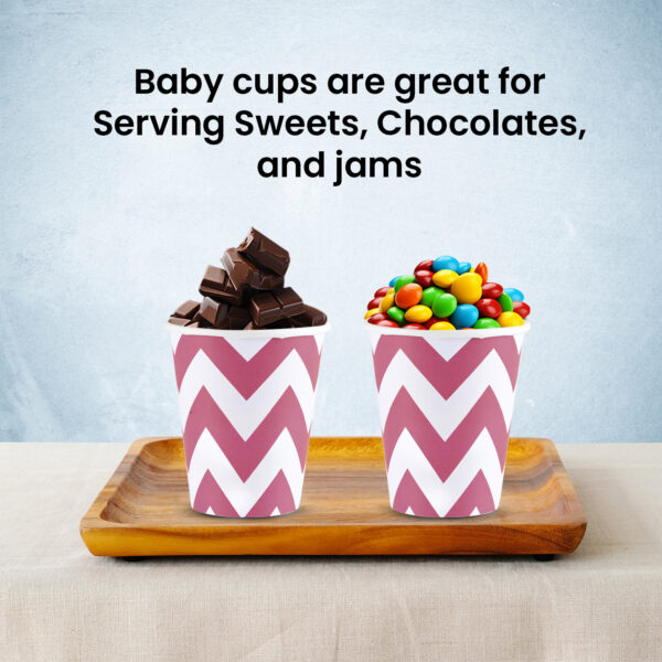 Pink Cups – 30 Pack 7oz Zigzag Paper Party Cups