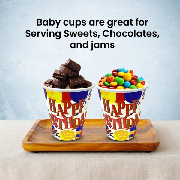 Birthday Cups – 30 Pack White Happy Birthday Paper Cups