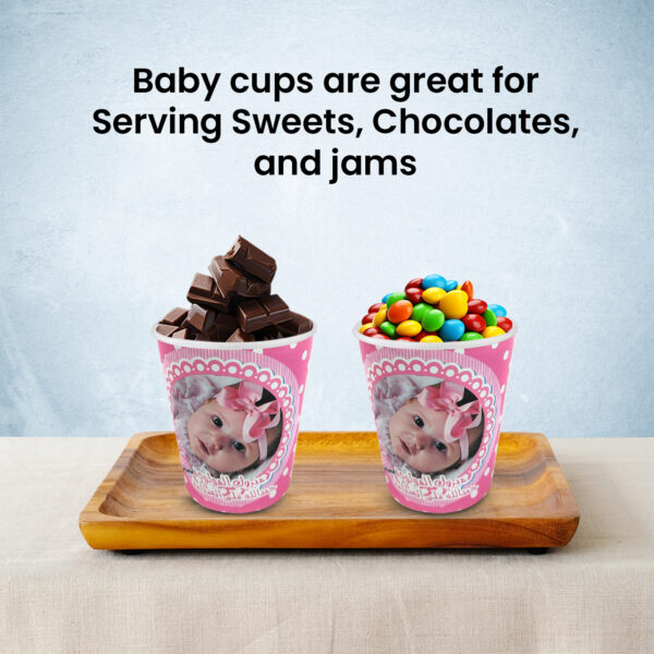 Pink Paper Cup – 30 Baby Girl Photo Disposable Party Cups