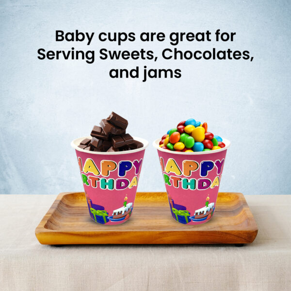 Paper Cups Pink – 7oz Happy Birthday Party Disposable Cups