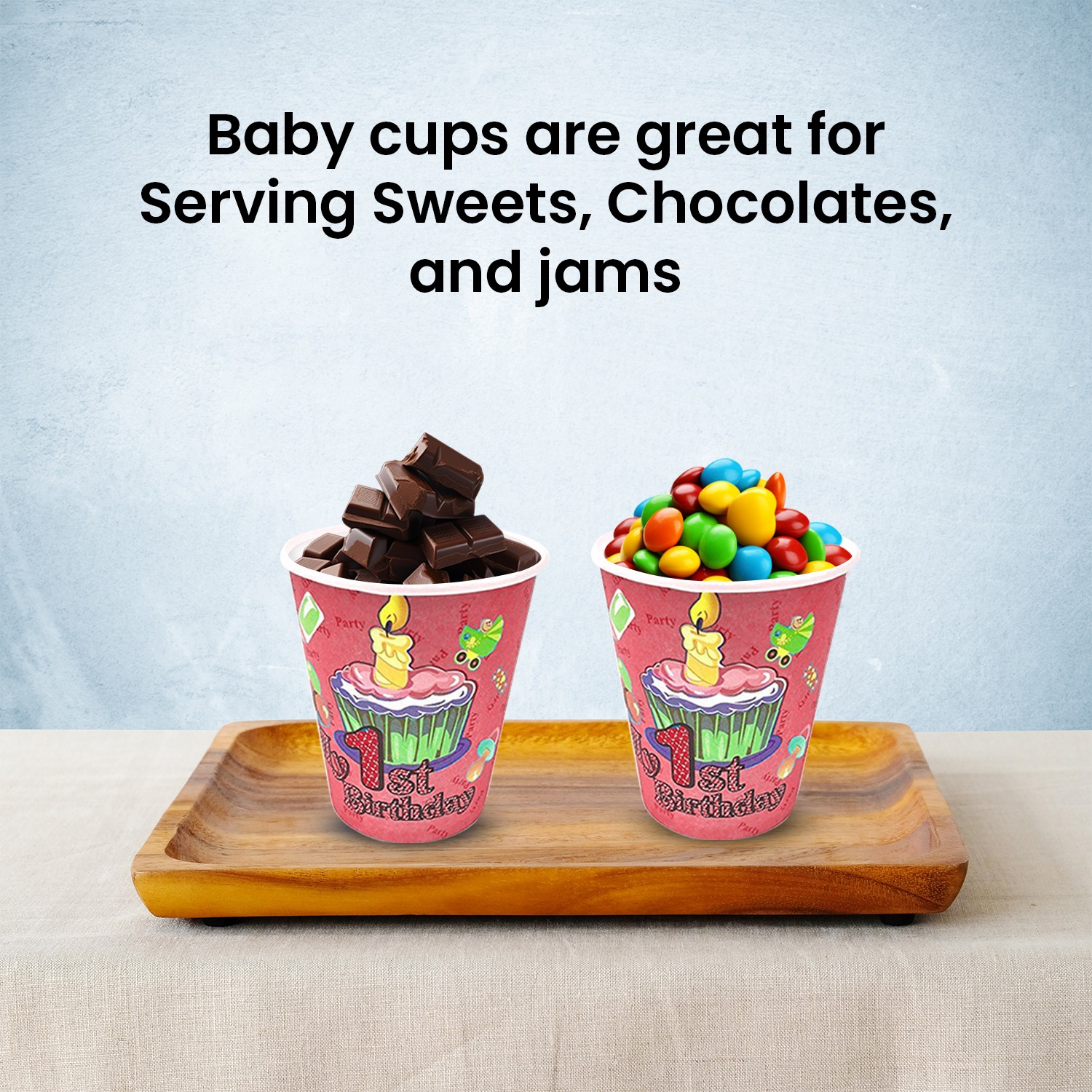 Party Cups Pink – 30X 7oz My First Birthday Paper Cups