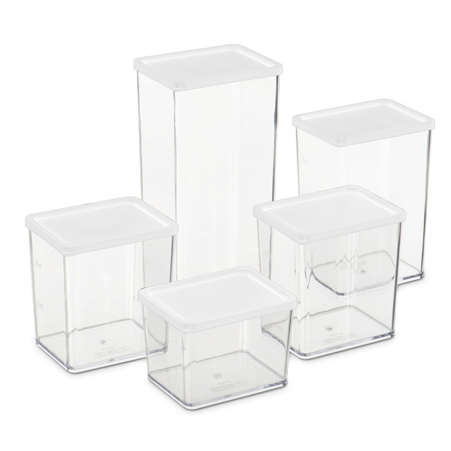 AEX 5X Plastic Food Storage Containers With Lid