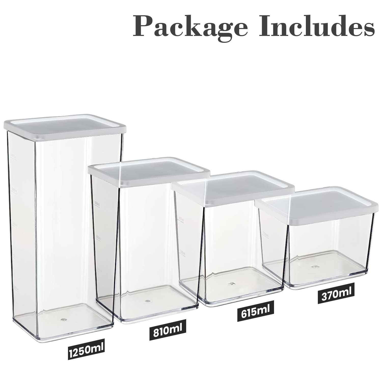 AEX 5X Plastic Food Storage Containers With Lid
