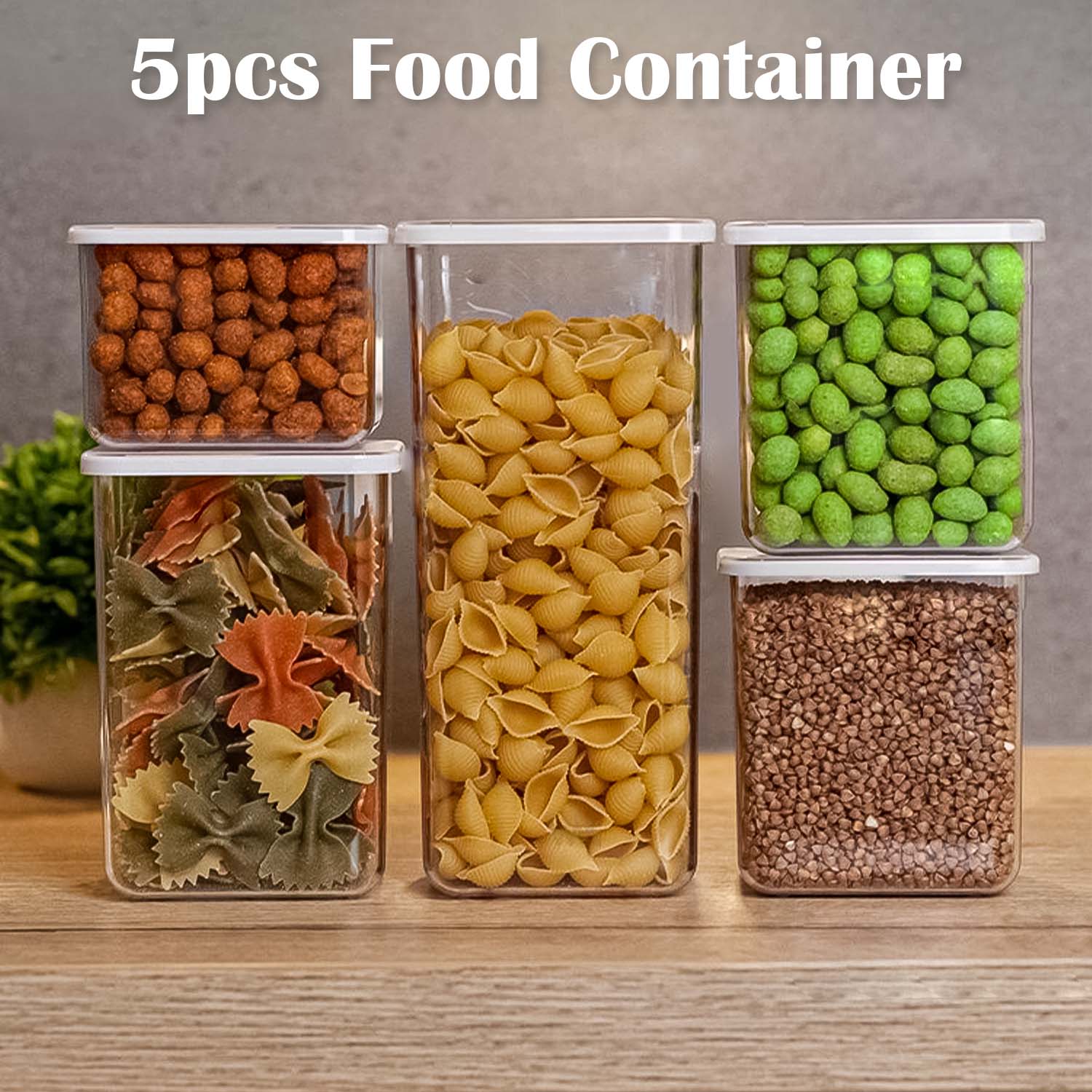 AEX 5X Plastic Food Storage Containers With Lid