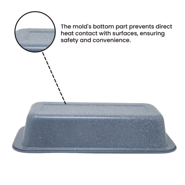 Grey Bread Baking Pan 1.2L – Heavy Duty Nonstick Loaf Tin