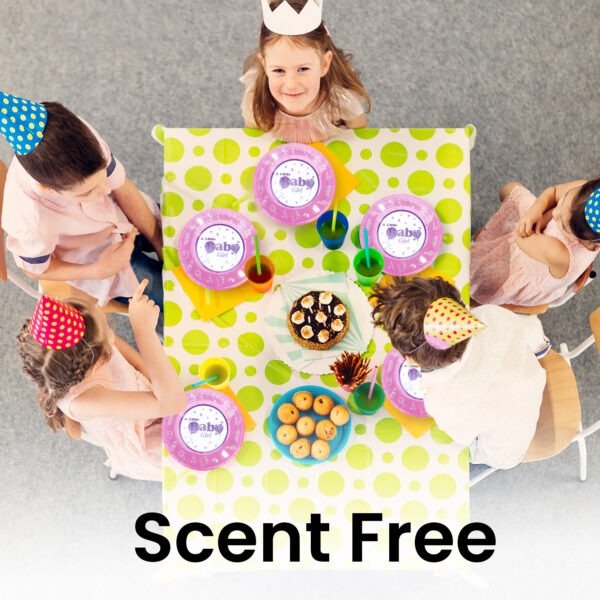 Thick Paper Plates – 23cm Pink Baby Girl Disposable Plates