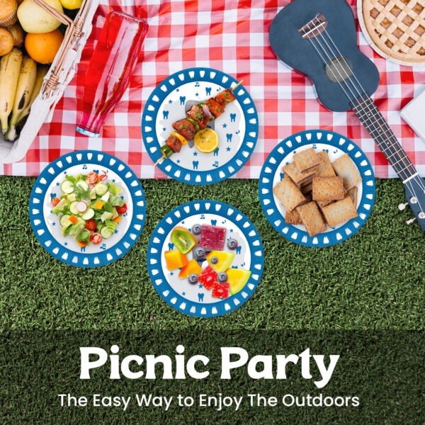 Blue Paper Plate – 23cm “İlk Dişim” Disposable Baby Plates