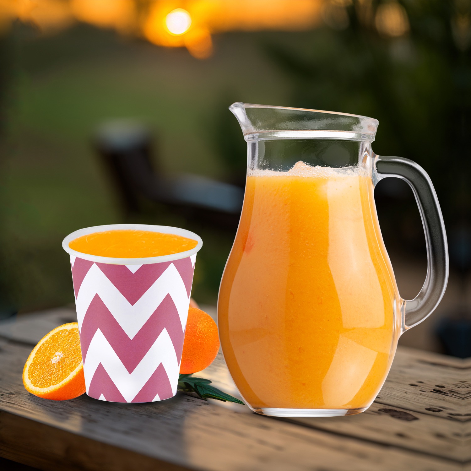 Pink Cups – 30 Pack 7oz Zigzag Paper Party Cups