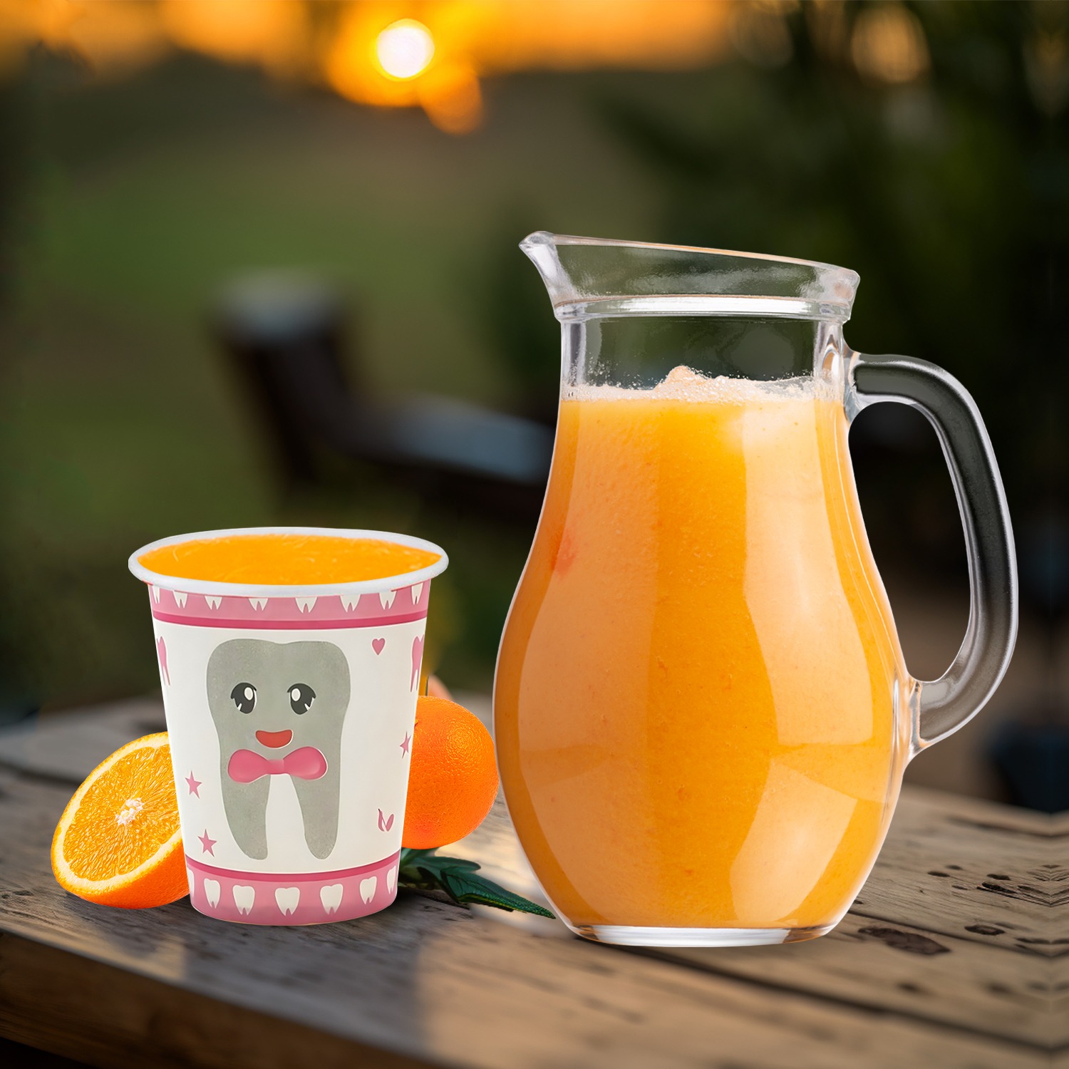 Pink Paper Cups – 30 Pack Baby Tooth 7oz Party Cups