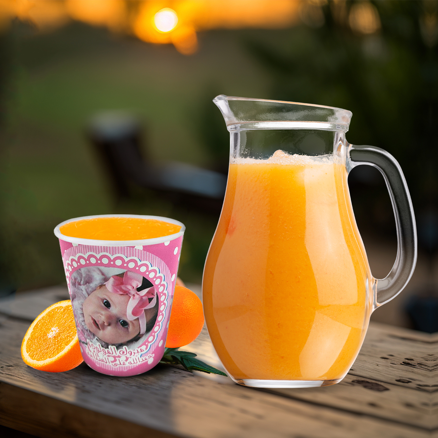 Pink Paper Cup – 30 Baby Girl Photo Disposable Party Cups